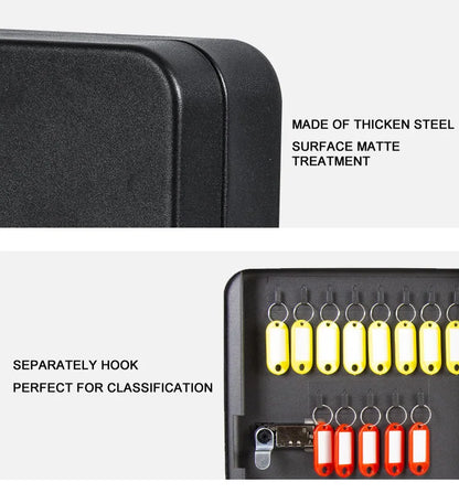 Password Key Lock Box — Multi-Key Safe Organizer for Home, Office, Car, and Factory Use