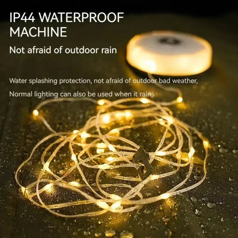 4-in-1 LED Camping Lamp Strip – 10M Waterproof Light Belt for Tent, Room & Outdoor Garden Decoration