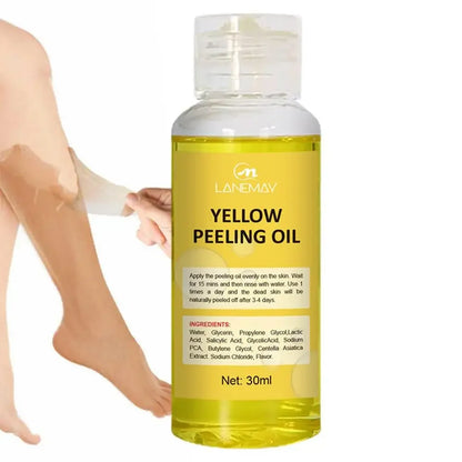 Yellow Peeling Oil – Skin Lightening & Melanin Treatment for Elbows, Knees, Hands, and Even Skin Tone