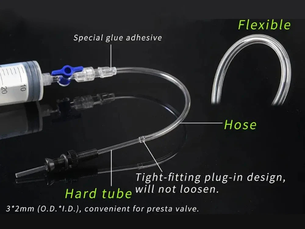 RL225 Tubeless Tyre Injector — Bicycle Sealant Injection Tool with Valve for MTB & Road Bikes