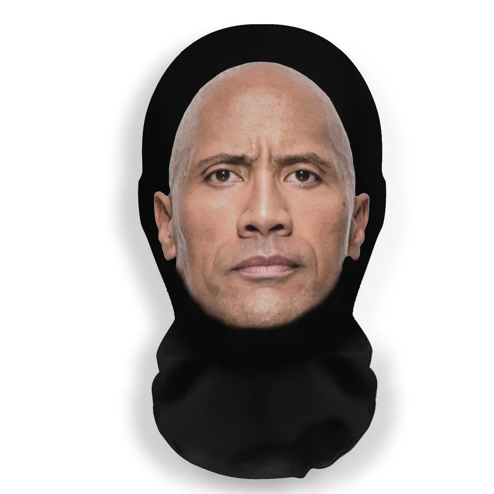 3D Printed Kanye Mask – Elastic Mesh Full Face Cosplay & Party Hood for Men & Women, Hip Hop Streetwear Balaclava