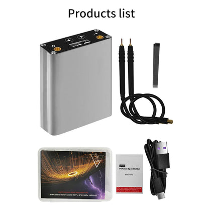 DH-30 Portable Spot Welder with OLED Screen – 30 Adjustable Gears, 5000mAh LiPo, Welds Up to 0.15mm Nickel Strip