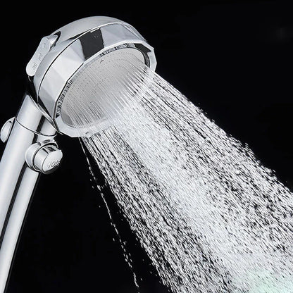 360° Rotating Handheld Shower Head – 3 Spray Modes with ON/OFF Pause Switch & Adjustable Water-Saving Design