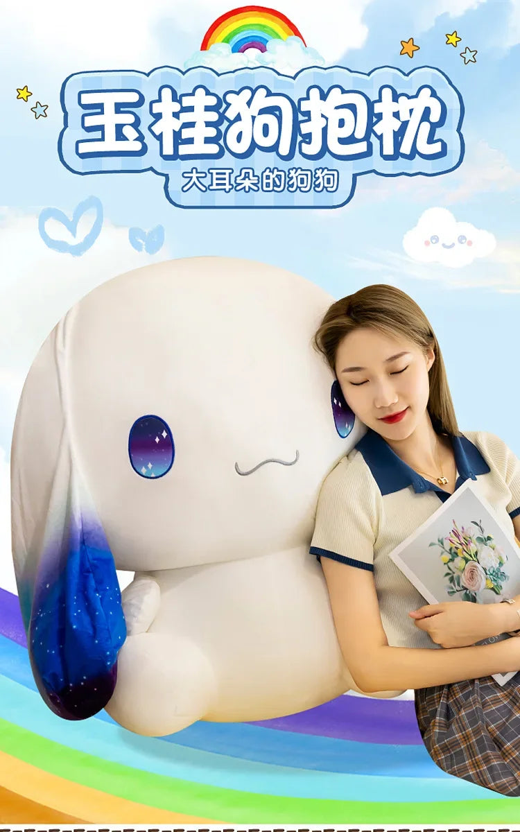 Sanrio Cinnamoroll Plush Doll – Kawaii Stuffed Toy with Pillow, Perfect Gift for Girls