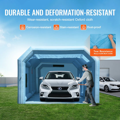 VEVOR Inflatable Paint Booth – Portable Car Spray Booth with Powerful Blowers & Air Filter System