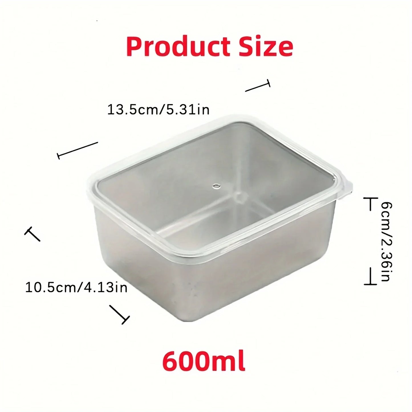 6-Piece Stainless Steel Food Storage Containers Set - Leakproof Stackable Reusable Lunch Boxes for Camping, Picnic & School