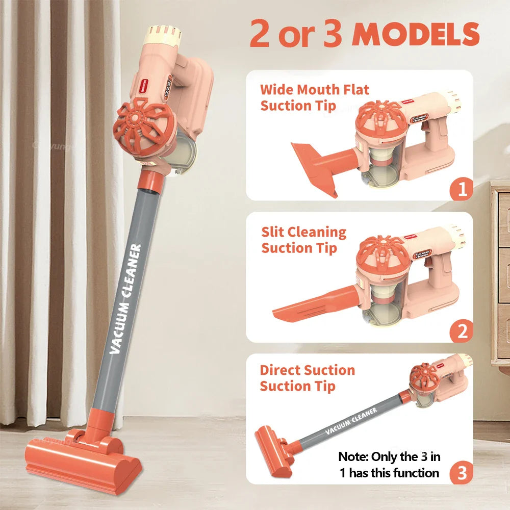 Kids Electric Vacuum Cleaner Toy Set – Simulation Role Play Housekeeping Educational Gift for Toddlers Boys & Girls