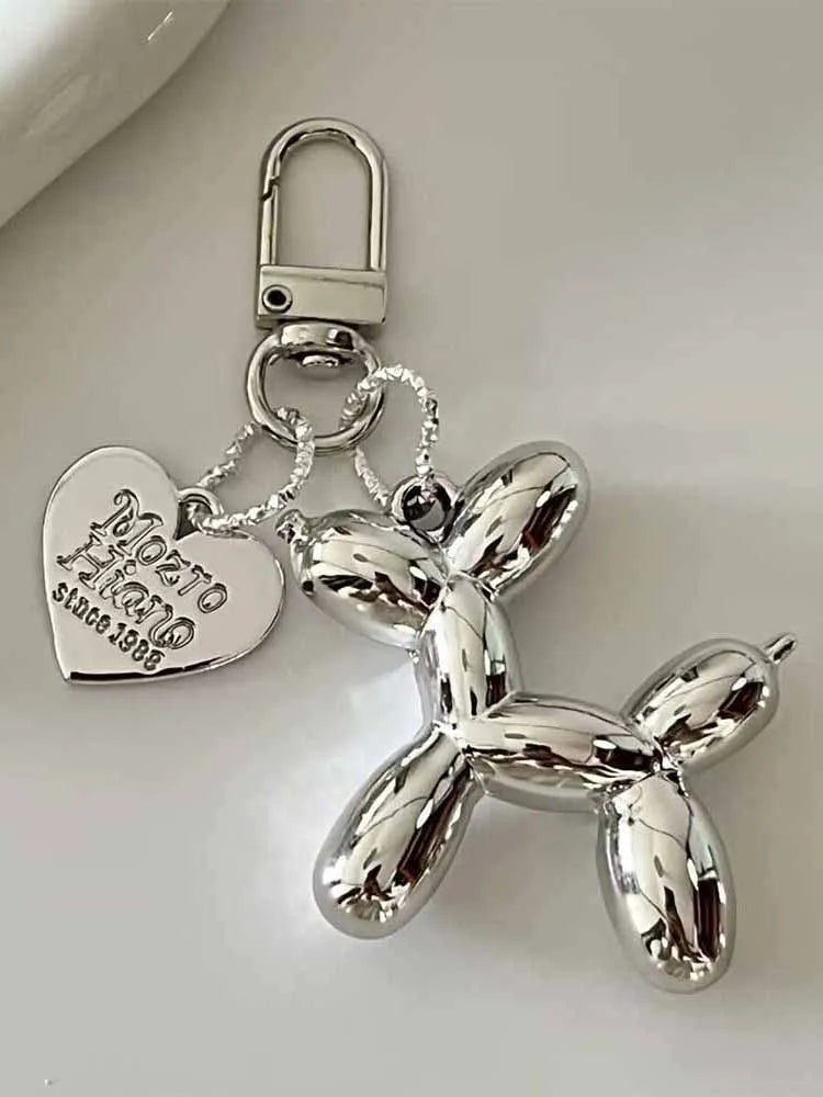 Cute Cartoon Balloon Dog Keychains - Couple Key Ring, New Car Holder Jewelry, Gift Decoration Accessories