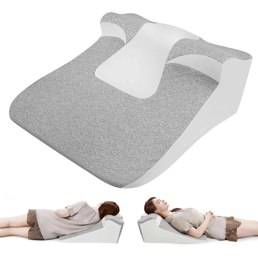 Bed Wedge Pillow for Sleeping — Ergonomic Support for Acid Reflux, Reading, and Prone Position, Ideal for Couples