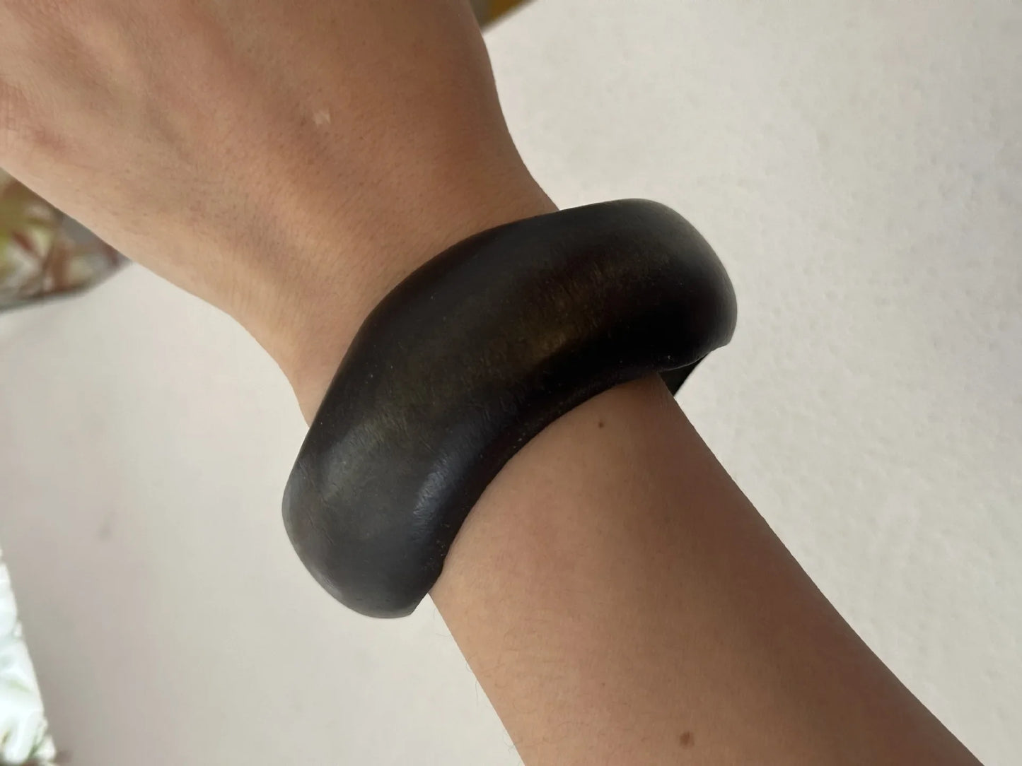 Women’s Elegant Natural Wood Square DIY Bracelet — Coffee Geometric Wooden Bangles Gift for Ladies