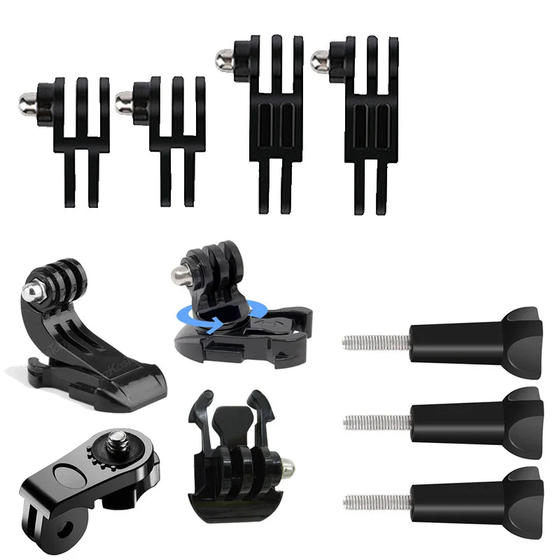 Universal Helmet Adhesive Mount Kit – Flat & Curved Sticky Mounts for GoPro 8–13, Insta360, DJI Osmo Action, AKASO & SJCAM