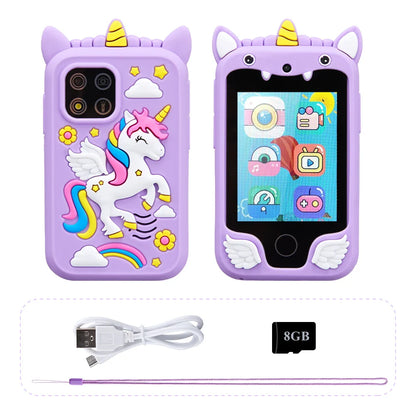 Kids Musical Smart Phone Toy – Cartoon Unicorn Touchscreen Baby Mobile for Girls & Boys, Educational Birthday & Christmas Gift