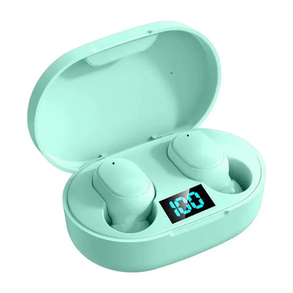 E6S TWS Wireless Bluetooth Earbuds – Waterproof Noise Cancelling Headset with LED Display & Mic
