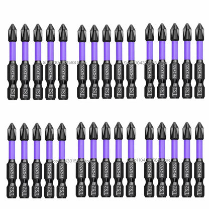 5–60PCS PH2 Magnetic Impact Driver Bit Set – Alloy Steel Cross Screwdriver Bits for Drill & Screw Driving Non-Slip Tool Kit