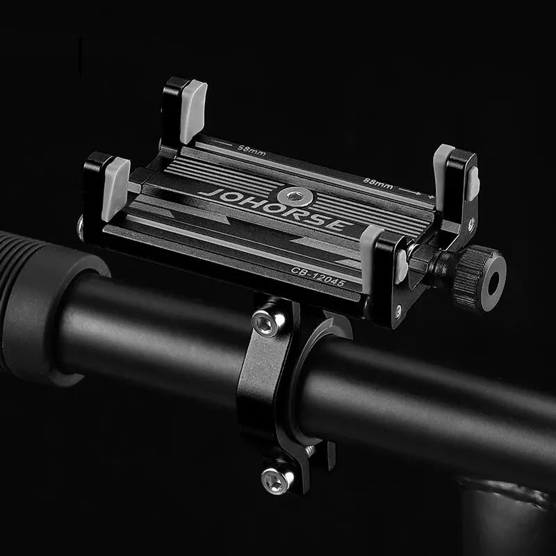 Aluminum Bicycle Phone Holder — Adjustable, Nonslip MTB Bike Mount Stand for Secure Phone Attachment