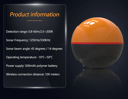 Erchang F68 WIFI Fish Finder – 100M Wireless Echo Sounder for Lake & Sea Fishing, Compatible with iOS & Android
