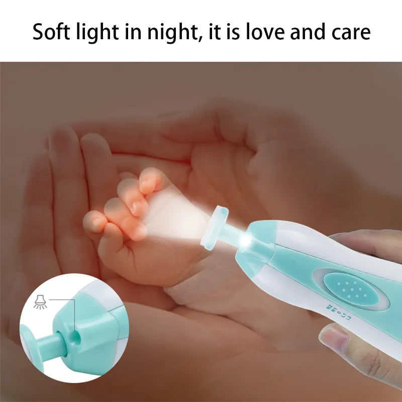 Baby Electric Nail Trimmer - Multifunctional Fingernail Cutter and Polisher Tool for Infant Manicure Care