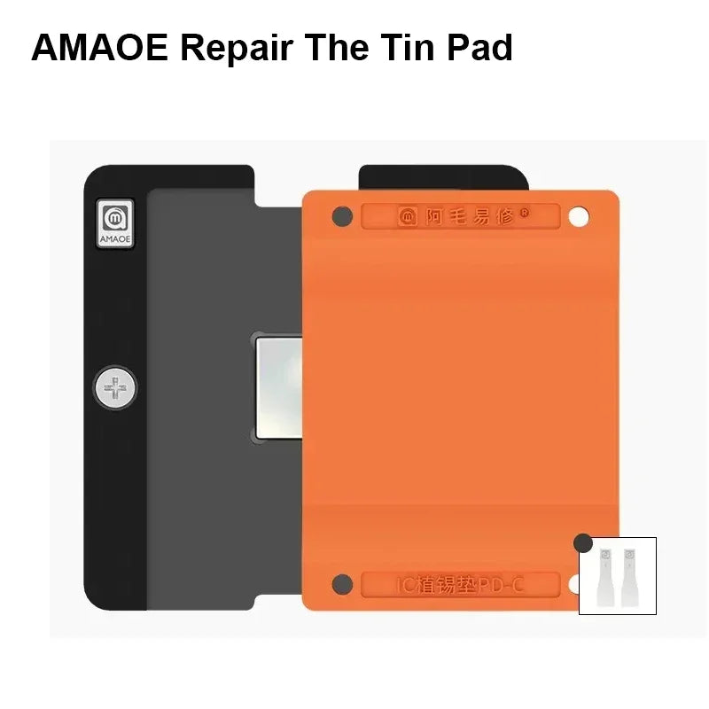 AMAOE PD-C Universal Planting Tin Pad Set – High-Temperature Resistant Insulation Silicone Mat for Mobile Phone Repair