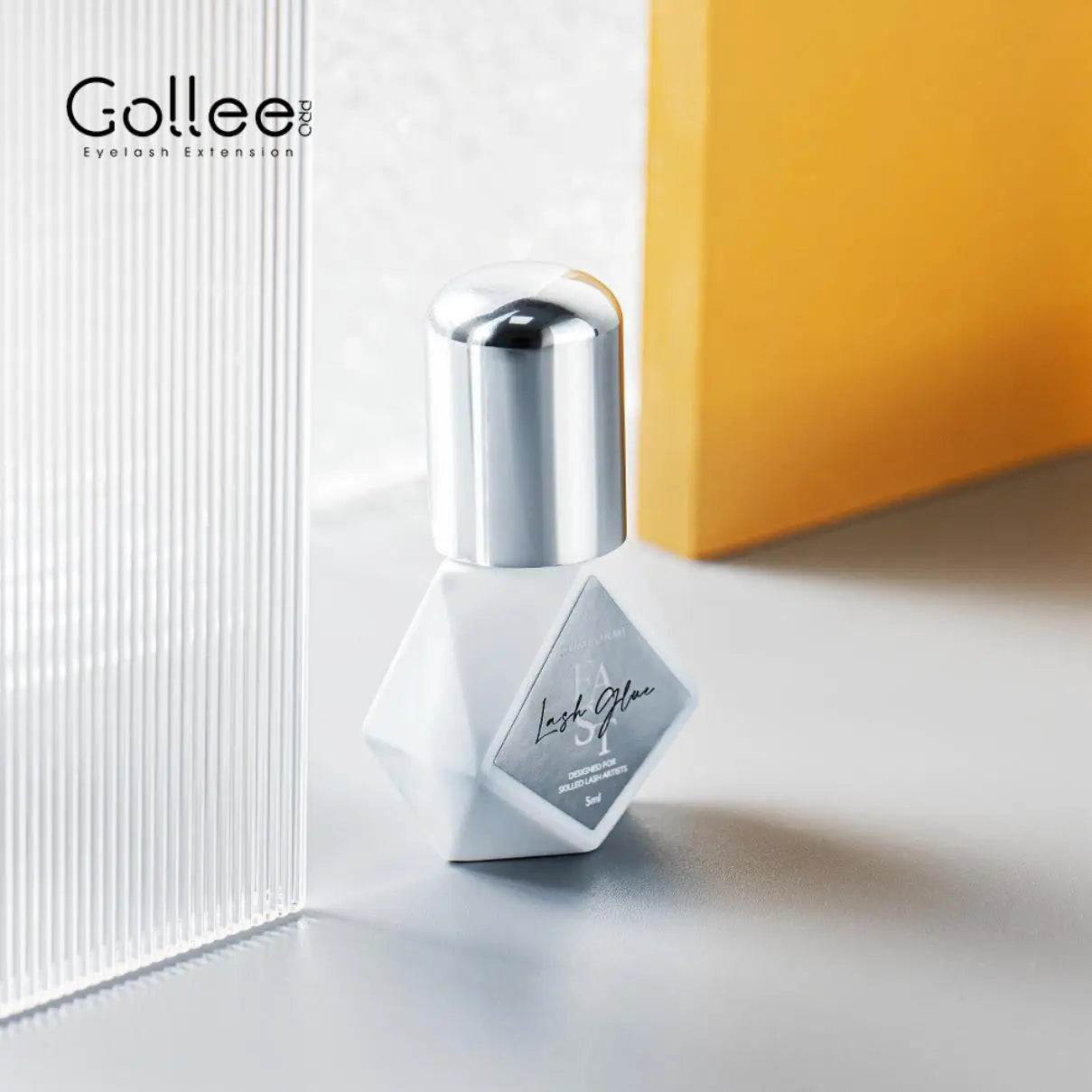 Gollee 5-Pack Eyelash Extension Glue – 7-9 Week Long-Lasting, Quick-Dry 0.3-1s, Black & Latex-Free