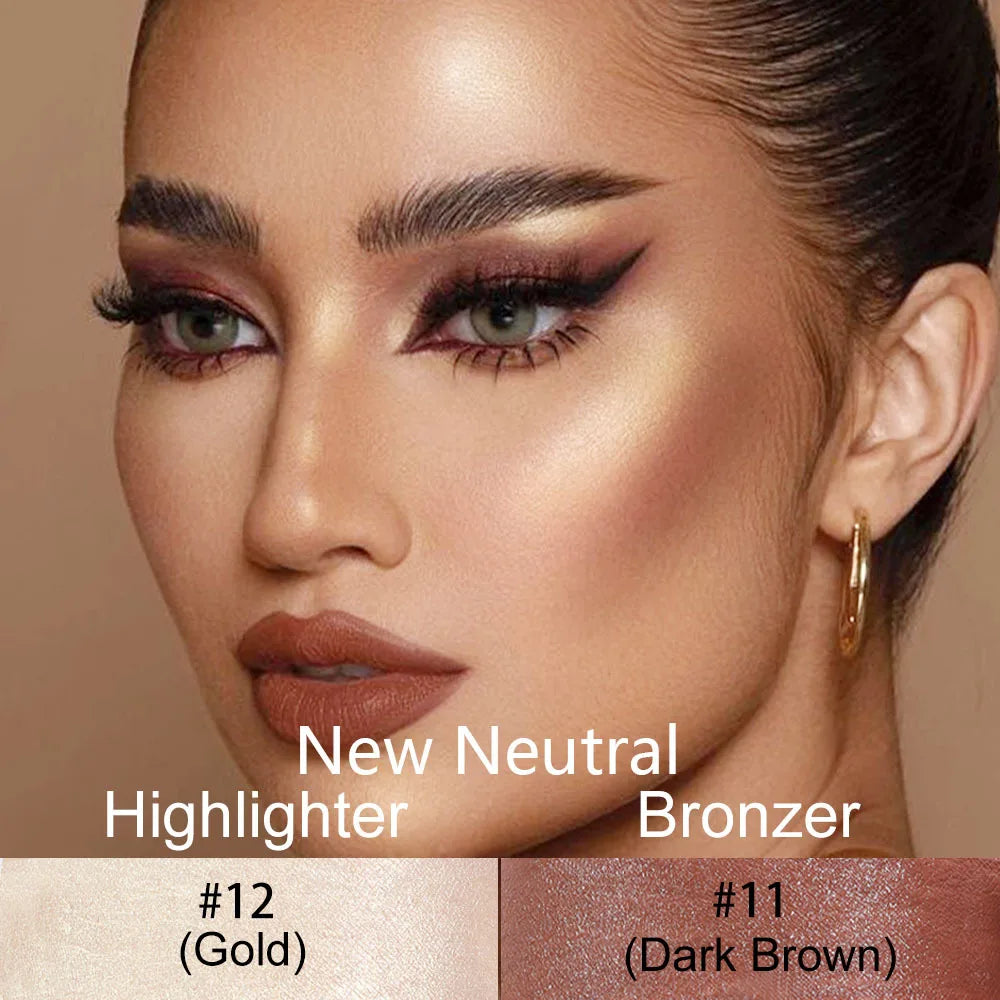Highlighting & Bronzer Stick - Face Brightening Blusher, Rouge Concealer Pen, Long-Lasting Corrector & Nose Contouring Cosmetics