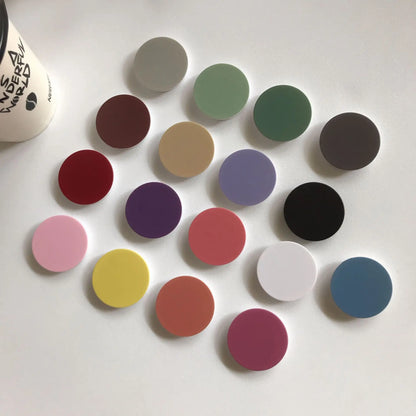 Finger Ring Holder Stand for iPhone 15 Samsung - Support Telephone Mobilephones Grip, Folding Solid Color Pocket Socket Bracket