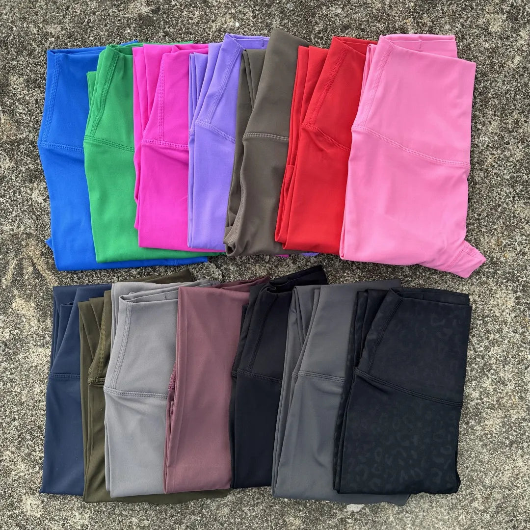 Women's High Waist Yoga Leggings - Soft Butter Fabric Fitness Pants With Back Waist Pocket For Gym & Sports Training
