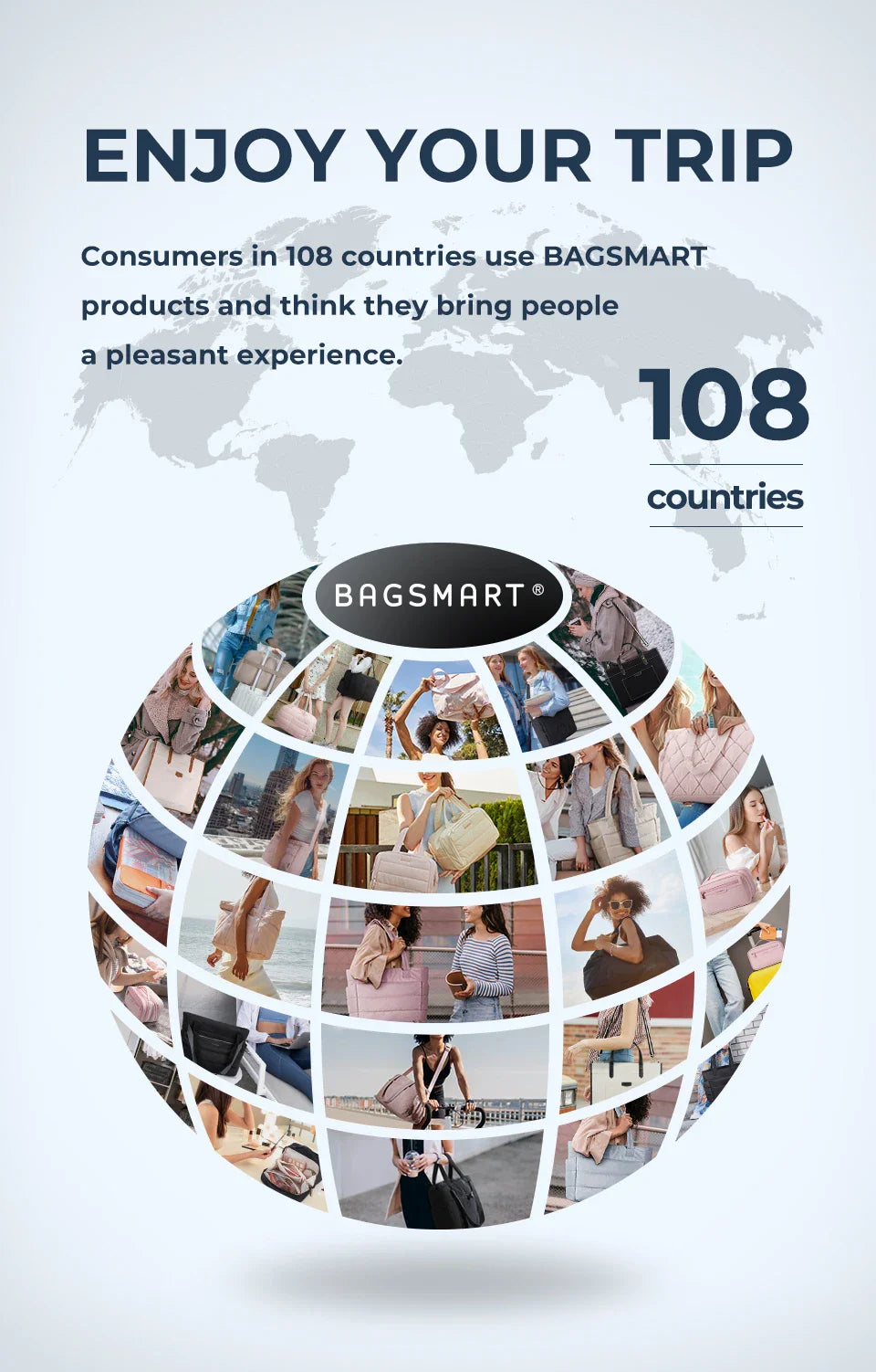 BAGSMART Women's Laptop Backpack – Water-Resistant 15.6 Inch School & College Bag for Girls, Large Mochila