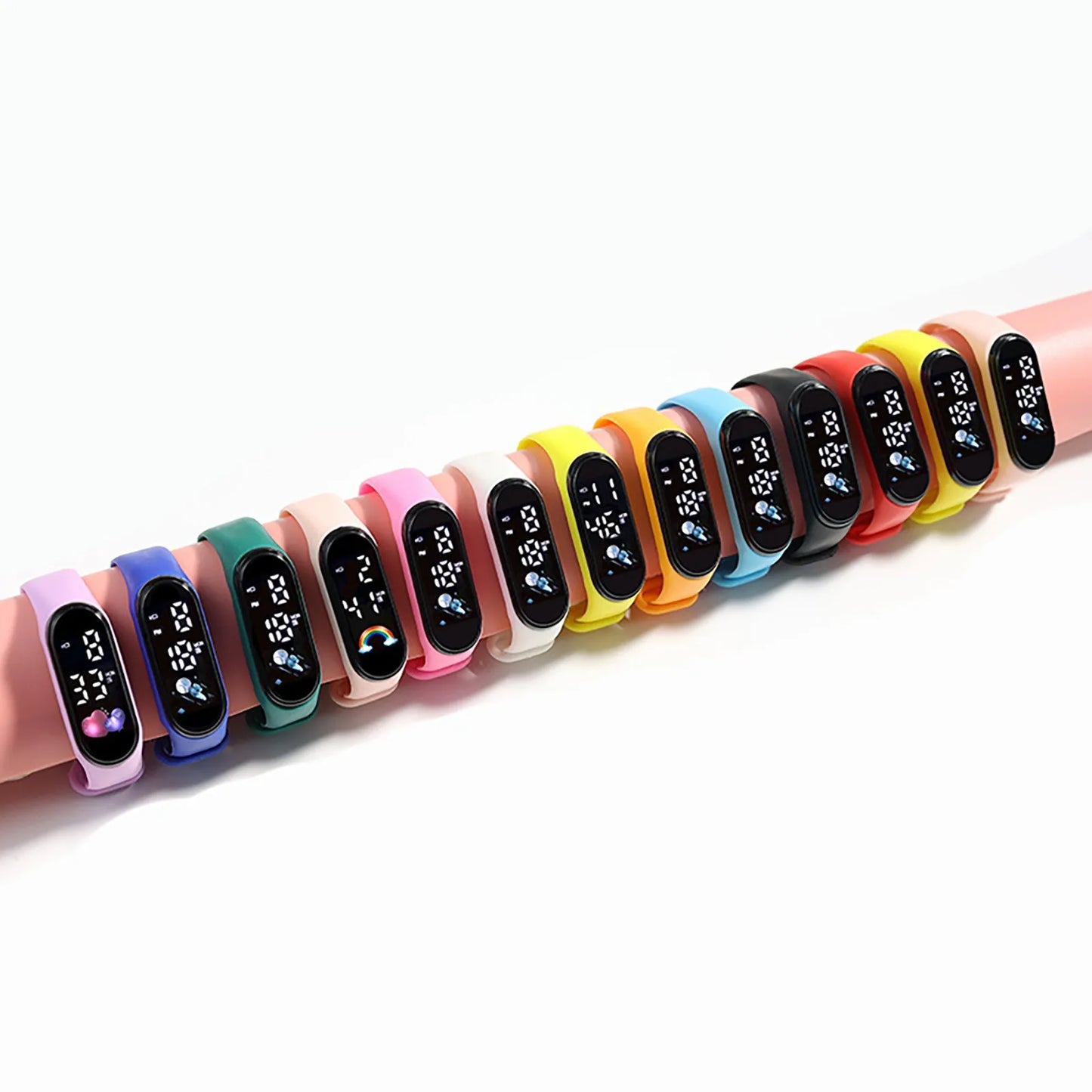 Kawaii Waterproof Smart Watch for Kids – Fashionable Outdoor Sports Digital Watch for Boys & Girls – Silicone Montre Enfant