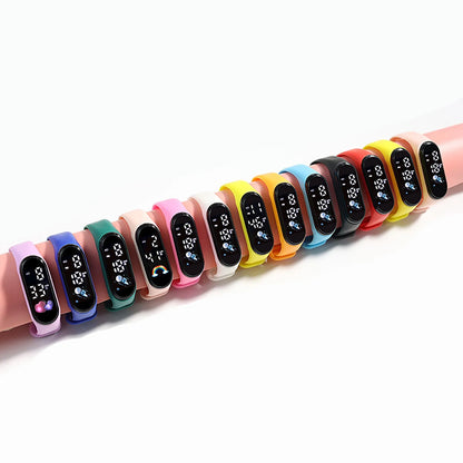 Kawaii Waterproof Smart Watch for Kids – Fashionable Outdoor Sports Digital Watch for Boys & Girls – Silicone Montre Enfant