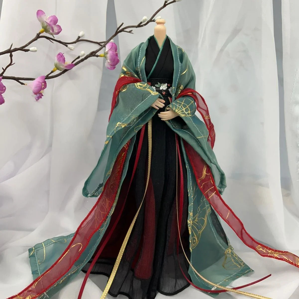 Fashion 1/6 Doll Clothes Set – 30cm Male & Female BJD Antique Couple Hanfu Outfit, Doll Accessories (No Doll)