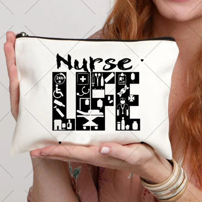 High-Quality Square Pillowcase — Washable Living Room Sofa Cushion Cover with “Thanks to Nurse” Print for Home & Office Decor