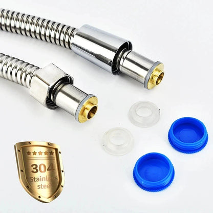 New 1.5/2/3M Flexible Shower Hose — Black SUS304 Stainless Steel Bathroom Water Extension Pipe and Bath Accessories