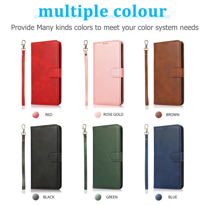 Samsung Galaxy A16–A15–A55–A14–A34–A54–A13–A33–A53–A73–A52–A72–A51 Case - Magnetic Flip Leather Wallet Cover with Card Slots