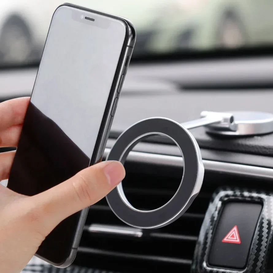 Strong Magnetic Cell Phone Holder - 360° Swivel Adjustable Magsafe Back Sticker for iPhone 16, Samsung, Xiaomi, Universal