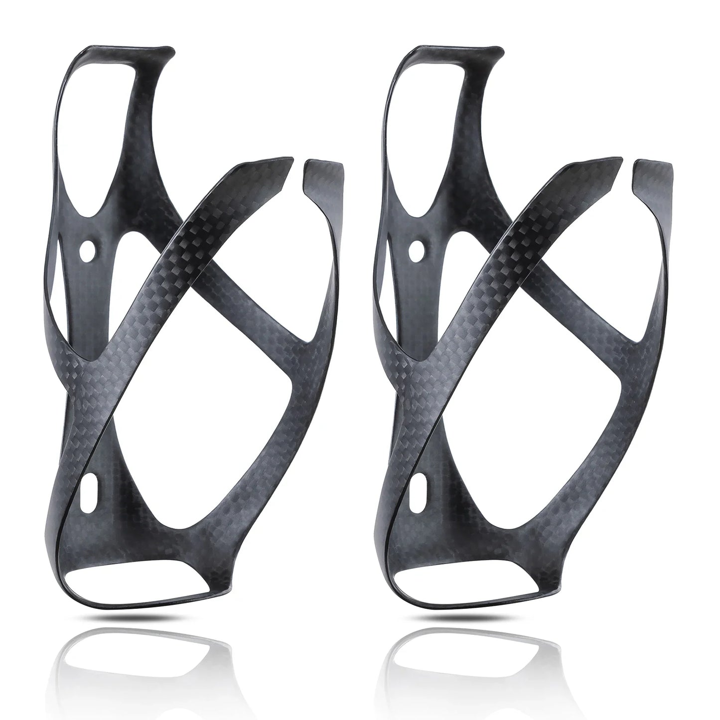 HUALONG 3K Carbon Fiber Bicycle Water Bottle Cage - Ultra-Light Matte Black MTB, Road & Gravel Bike Bottle Holder
