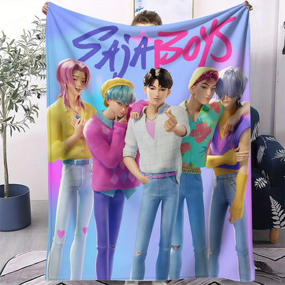 K-Pop Demon Hunters Flannel Blanket – 31 Styles Anime Throw for Home, Travel & Camping Fan Gift