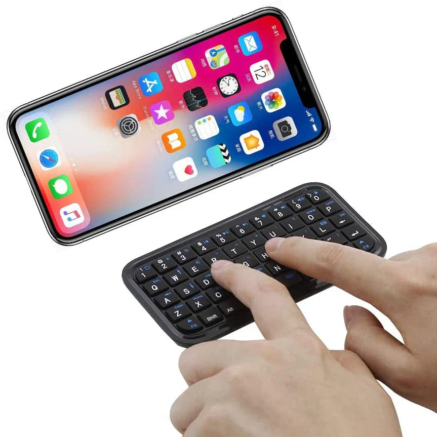 Rechargeable Bluetooth 3.0 Keyboard: Mini Slim Travel Size Wireless Keypad - Portable 49 Keys Keyboard for Tablets and Smartphones