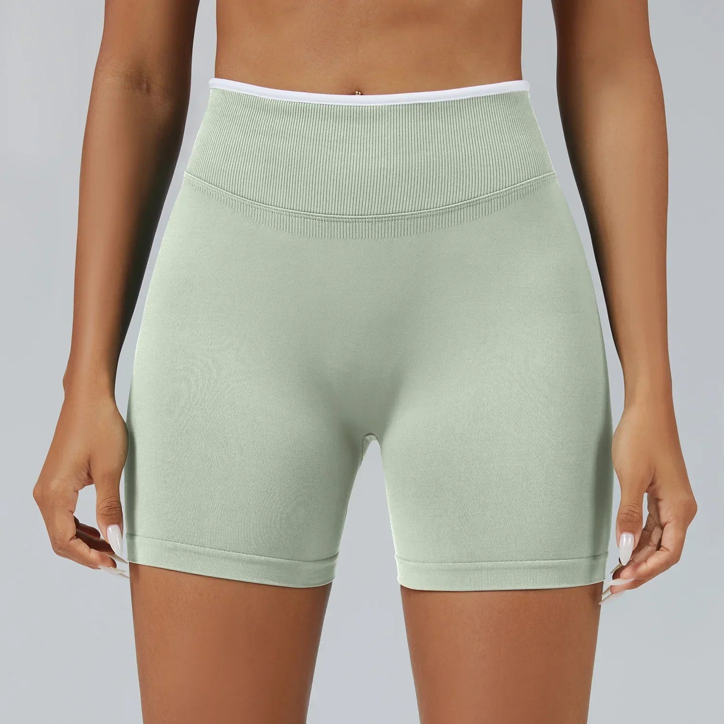 Women’s High Waist Seamless Yoga Shorts – Quick Dry Breathable Gym Fitness Sportswear Training Shorts