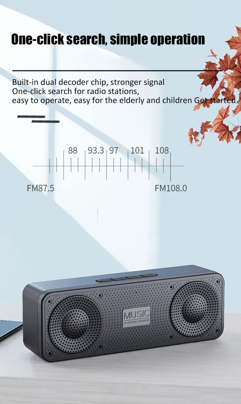S18 Wireless Bluetooth Smart Speaker — Portable Subwoofer for Mobile, Computer, Outdoor Audio & Radio