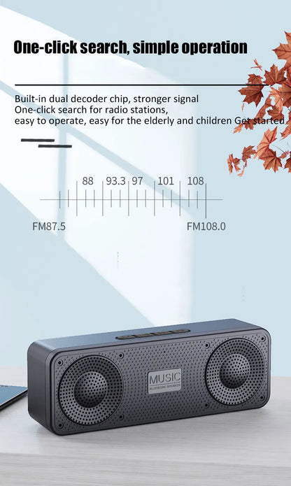 S18 Wireless Bluetooth Smart Speaker — Portable Subwoofer for Mobile, Computer, Outdoor Audio & Radio
