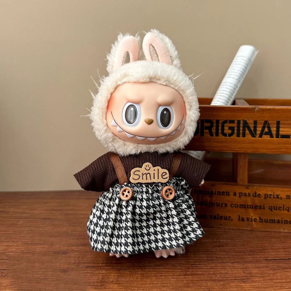 Plush Doll Clothing Set — Trendy Outfit Accessories for Labubu Dolls, Perfect Girl Gift
