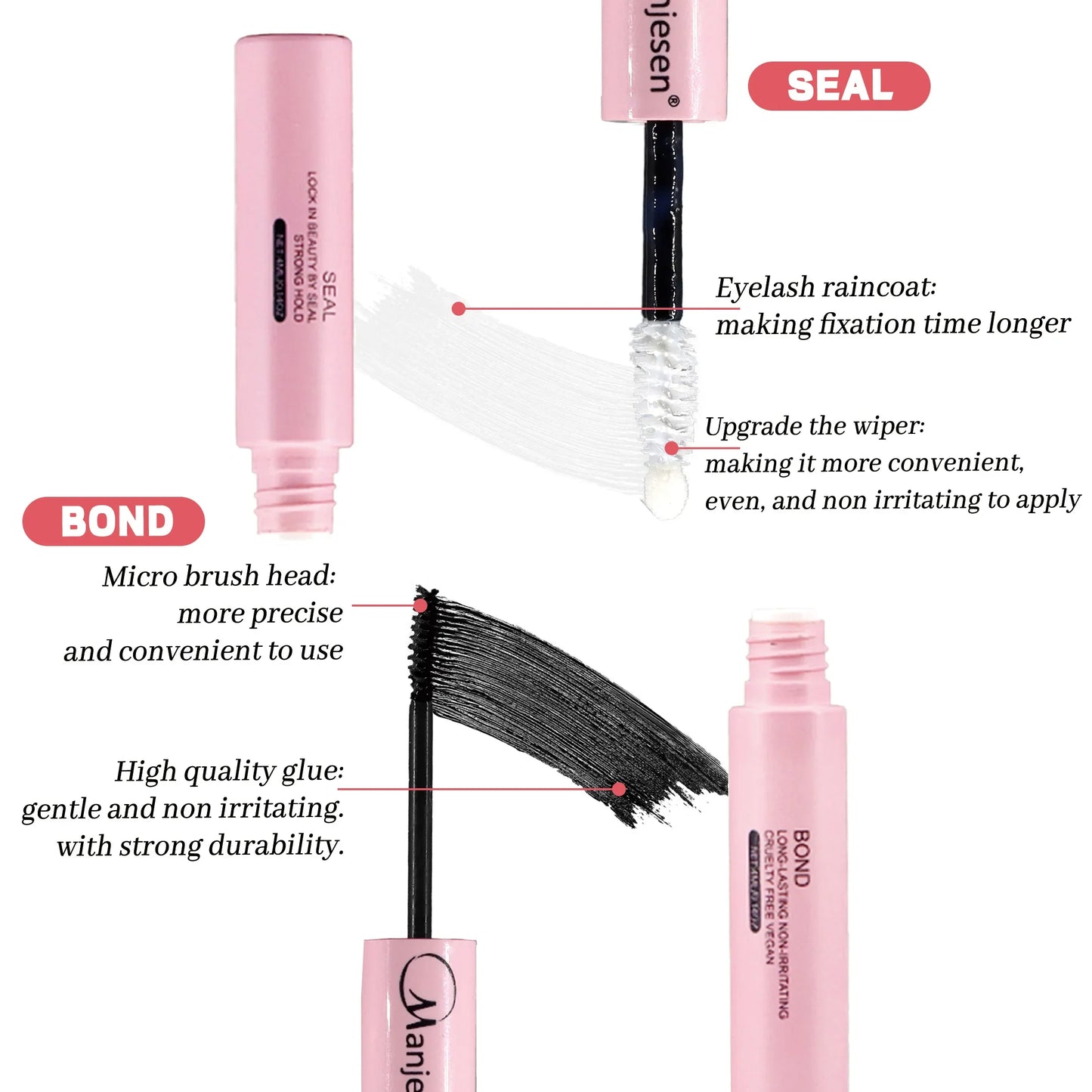 DIY Lash Extension Kit – Bond & Seal, Remover, Tweezers, Individual Lashes, Clusters & Makeup Tools