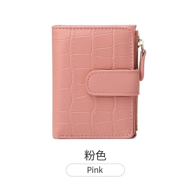 2024 New Minimalist Women’s Wallet — High-Quality PU Leather Short Coin Purse, Fashionable Double-Fold Zero Wallet Holder