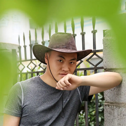 Unisex Western Cowboy Hat – Suede Cowgirl & Cowboy Style for Fashion & Party Wear