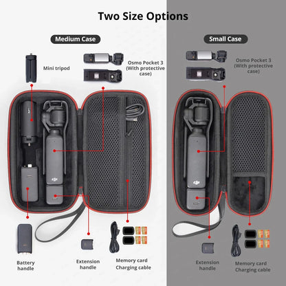 DJI Osmo Pocket 3 Protective Case - Portable Durable Storage Box with Wrist Strap for Camera & Accessories