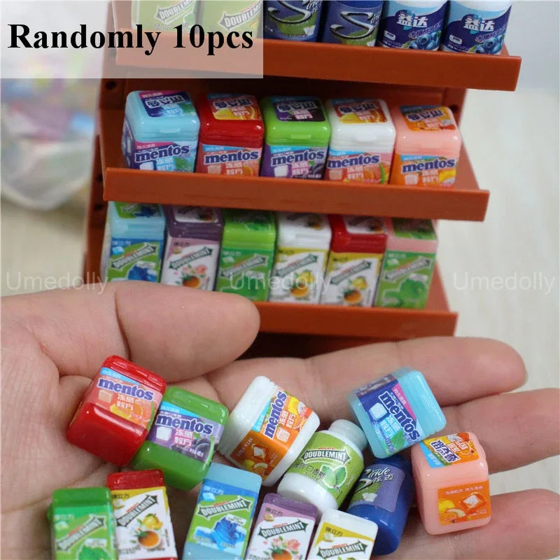1/6 Miniature Dollhouse Supermarket Set – Mini Snacks & Drinks for Blythe & BJD Dolls