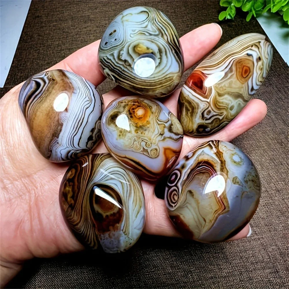 Big Silk Agate Raw Stone – Unengraved Pebble Handle Piece for DIY Jewelry, Gemstones & Stone Landscaping