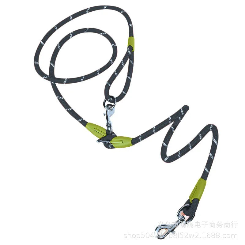 Reflective Nylon Dog Leash – Hands-Free Running & Walking Rope Lead for Small to Large Dogs