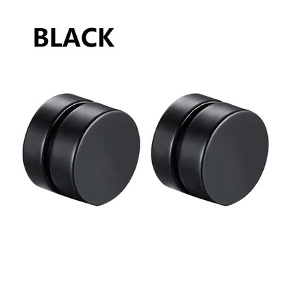 Non-Piercing Magnetic Ear Clips - Round Circle Fake Earrings for Men & Women Fashion Jewelry