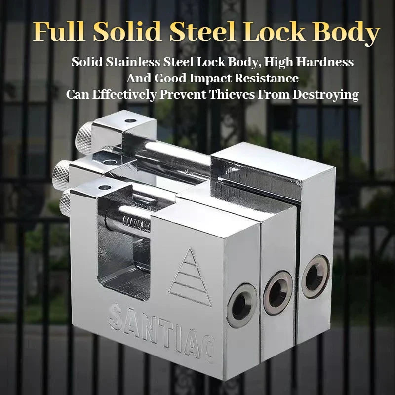 Multifunctional Keyed Padlock – Waterproof, Anti-Rust, Anti-Theft Door & Window Lock with 3 Keys